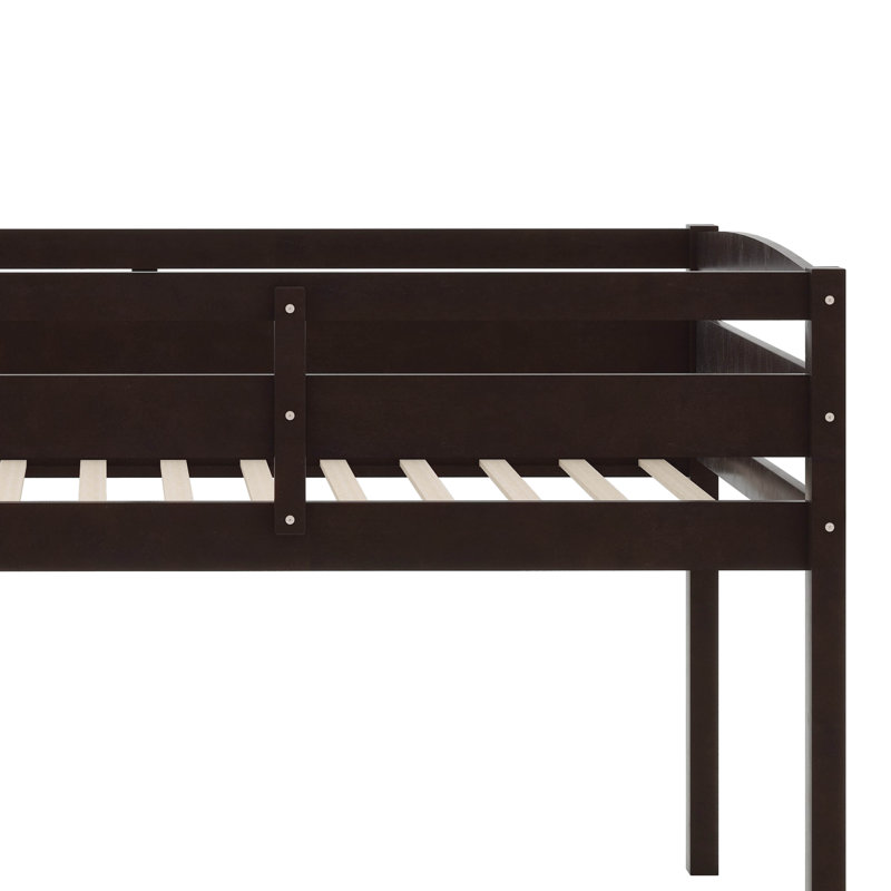 Lit mezzanine en bois Cozy Short, Espresso