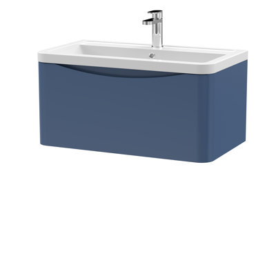 Lunar 800mm Single Bathroom Vanity with Integrated Vitreous China Basin