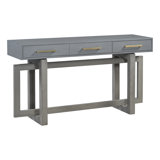 Extra Long Console Table With Three Drawers – Elegant Entryway/Hallway/Sofa Table For Living Spaces