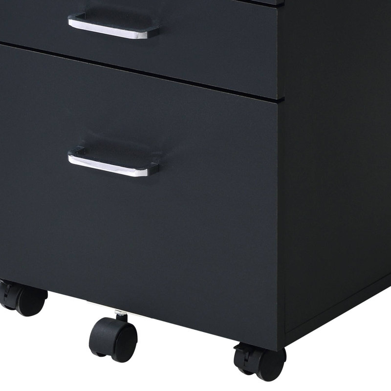 Black & Chrome Finish Cabinet