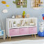 Bibliothèque pour enfants avec tiroirs en tissu pliables, présentoir à livres pour enfants, armoire de rangement pour jouets-113183111