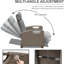 Fauteuil inclinable d'extérieur avec tissé, coussins gris épais de 6,8 po, inclinable réglable, table rabattable pour la relaxation