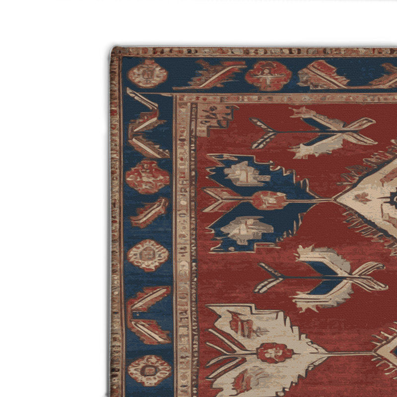 Tapis d'intérieur et d'extérieur brun Persian, Rectangulaire 8 pi x 10 pi