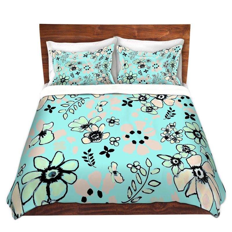 Ensemble de housse de couette doodles, 1 housse de couette grand + 2 taies standards