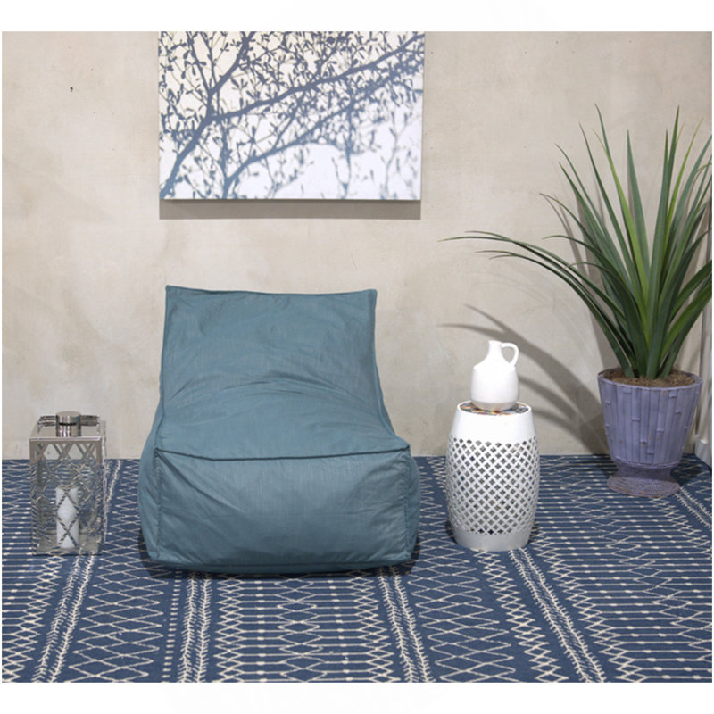 Ettie Fauteuil à billes en tissu résistant à l'eau, bleu sarcelle, Tissu sarcelle