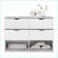 Commodes à 4 tiroirs 2 armoires blanches modernes | Panneau de particules-122055869