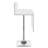 Chrome And White Adjustable Bar Stool