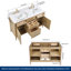 Ensemble de meuble-lavabo double 55 po avec plateau en marbre d'ingénierie et dosseret entièrement assemblé 55 po-1297416569