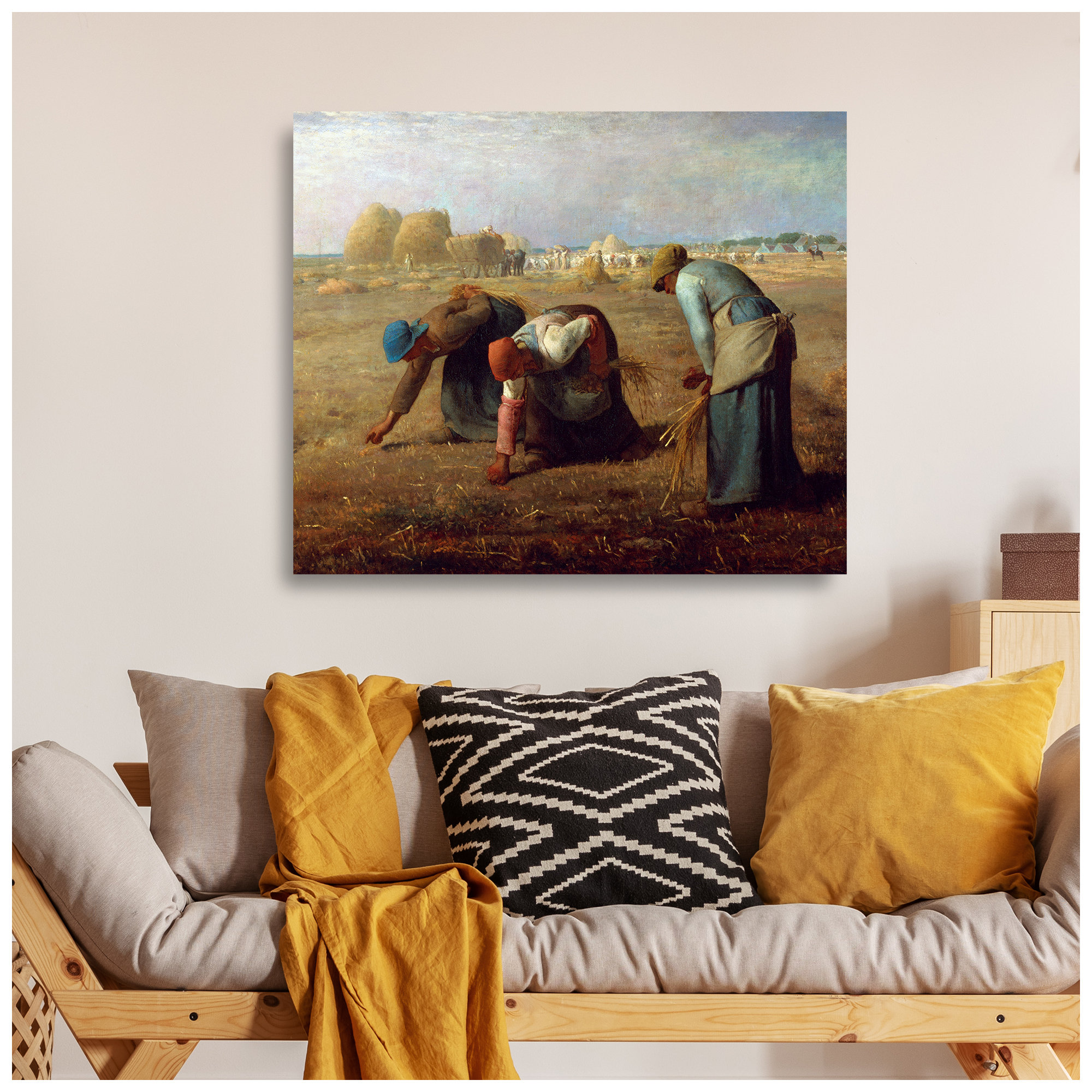 Alcott Hill The Gleaners by Jean-François Millet The World Classic Art  Reproductions, Giclee Canvas Prints Wall Art for Home Decor, 45x36x1.5  inches | Wayfair, image size:2000x2000
