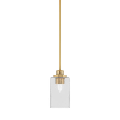 Odyssey Stem Hung Mini Pendant Shown In New Age Brass Finish With 4" Glass