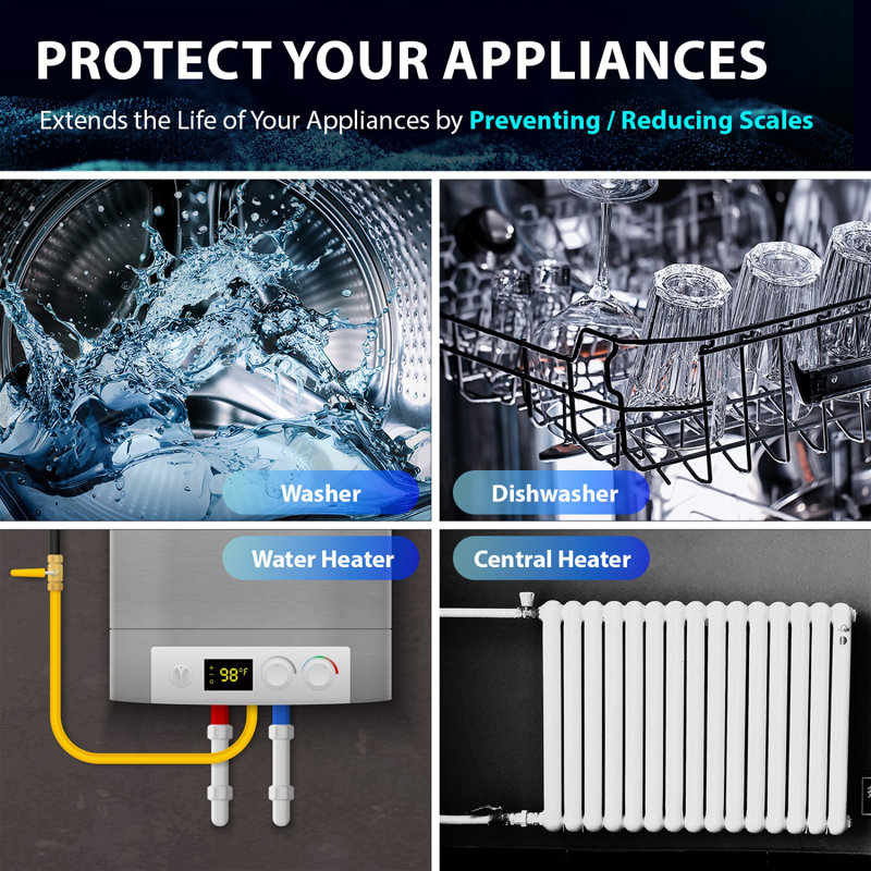 iSpring EDV2 Whole House Super Water Descaler, 10 Times More Powerful Alternative Electronic Salt-Free Hard Water Conditioner
