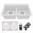Karran Quartz 33'' X 22'' Double Bowl 50/50 Top Mount Drop-in Kitchen Sink Kit-54821660