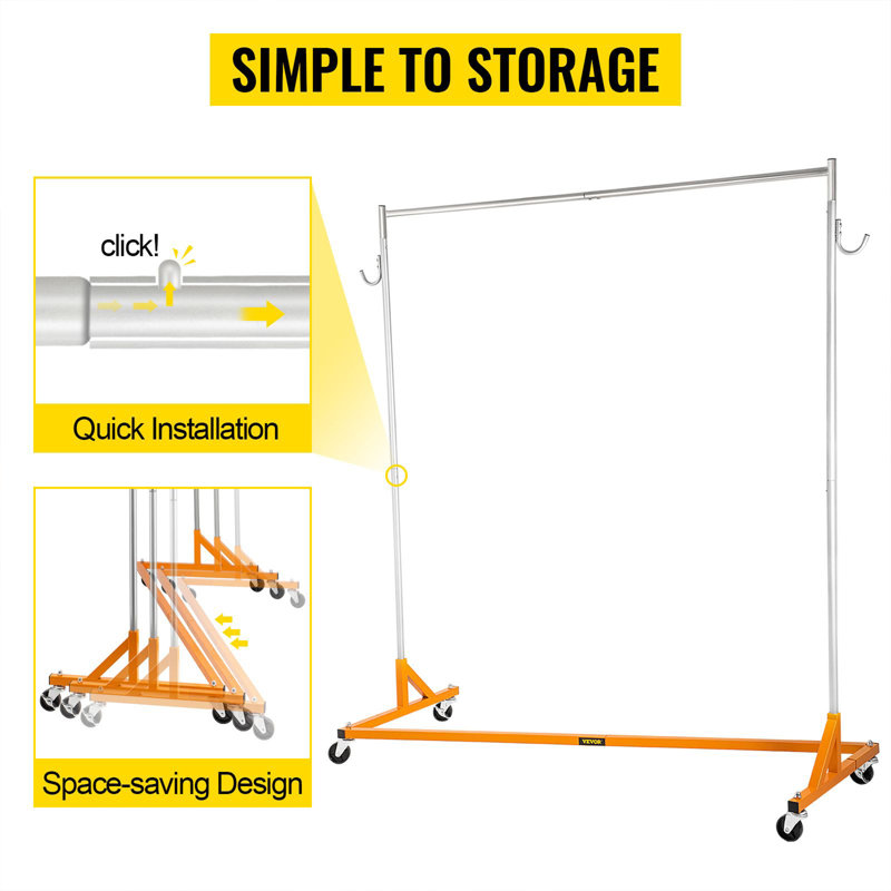 Rolling Z Garment Rack