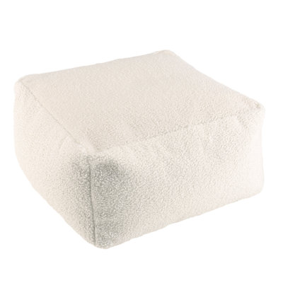 53cm Wide Square Solid Colour Pouffe Ottoman