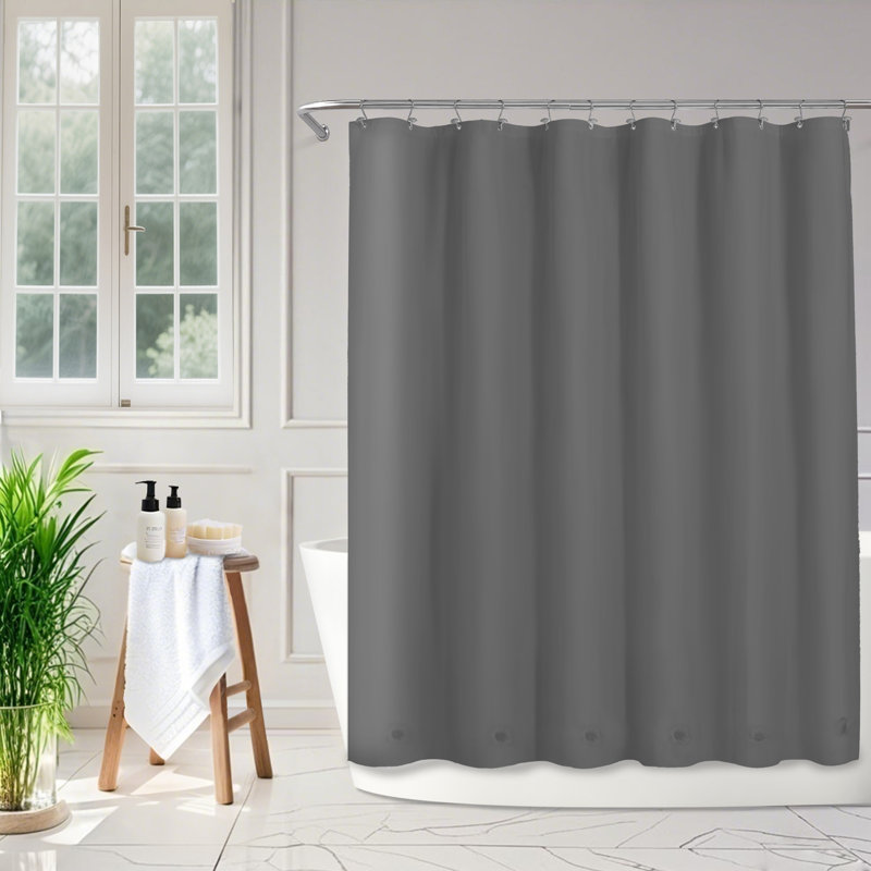 Doublure de rideau de douche imperméable 8G PEVA, H 72 po x l 72 po, Gris foncé