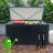 IYofe Water Resistant Metal Lockable Deck Box in Black-98705635