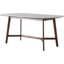 Adaline Marble Top Solid Wood Base Dining Table