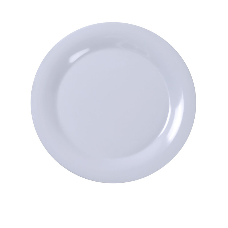 Assiette ronde en mélamine 6 1/2 po Yanco Milestone, Blanc