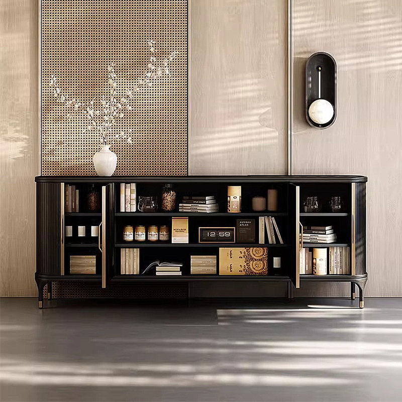 Armoire de rangement simple et moderne en rotin