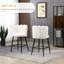 HOMCOM Bar Stools Set of 2 Modern Boucle Shell Barstools Steel Base Cream