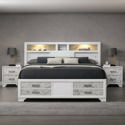 Johni Queen 3Pc Bedroom Set White