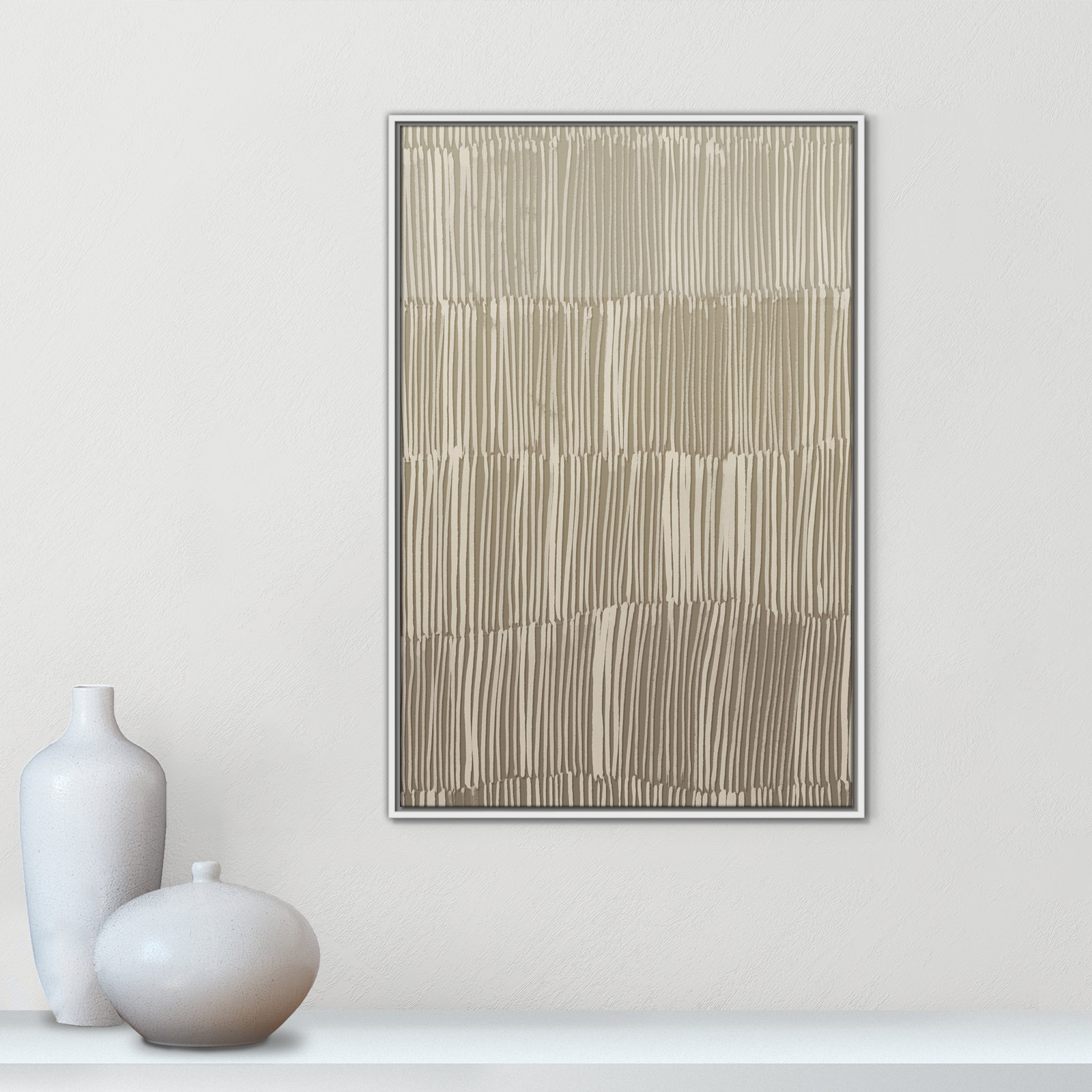 Linear Calm II Print by , 37.5" H x 25.5" W, White Floater