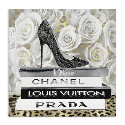 Glam Heel on Roses Canvas, design by Madeline Blake