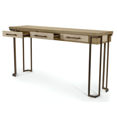 Rio Vista - 3-Drawer Console Table with Power & USB - Clay Finish