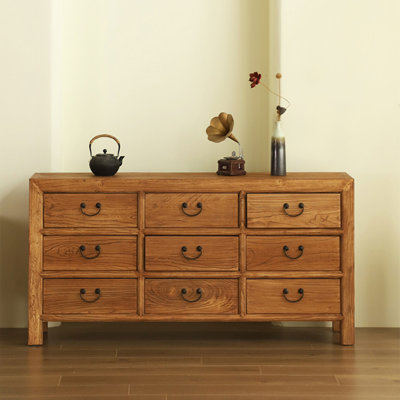 American Country Elm Wood Accent Chest