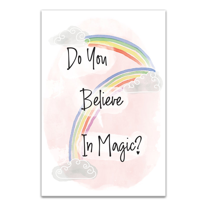 «Beatty Believe in Magic Rainbows», art sur toile, H 18 po x l 12 po x P 1,25 po