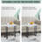 Computer Desk Table With Detachable Wheels And Metal Frame, White Marble Texture Sofa Table, For Living Room, Bedroom, Bedside, White