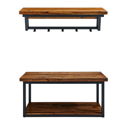 Solid Wood Storage Bench