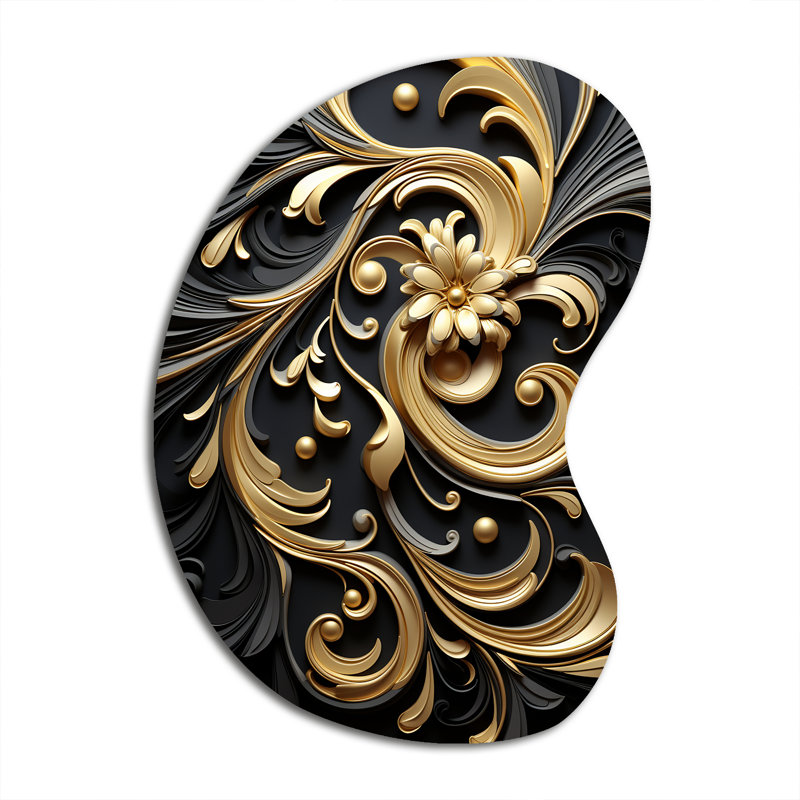 Tessie - forme abstraite de spirale en spirale - art mural asymétrique en métal, H 31 po x l 22 po