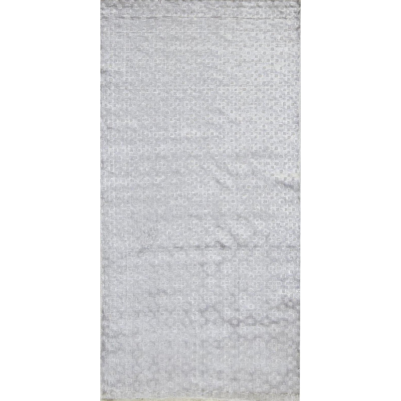 Hand-Knotted High-Quality Gray Runner
