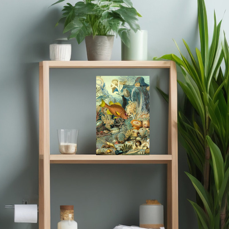 Dessous de surface, art mural rétro classique, H 18 po x l 12 po