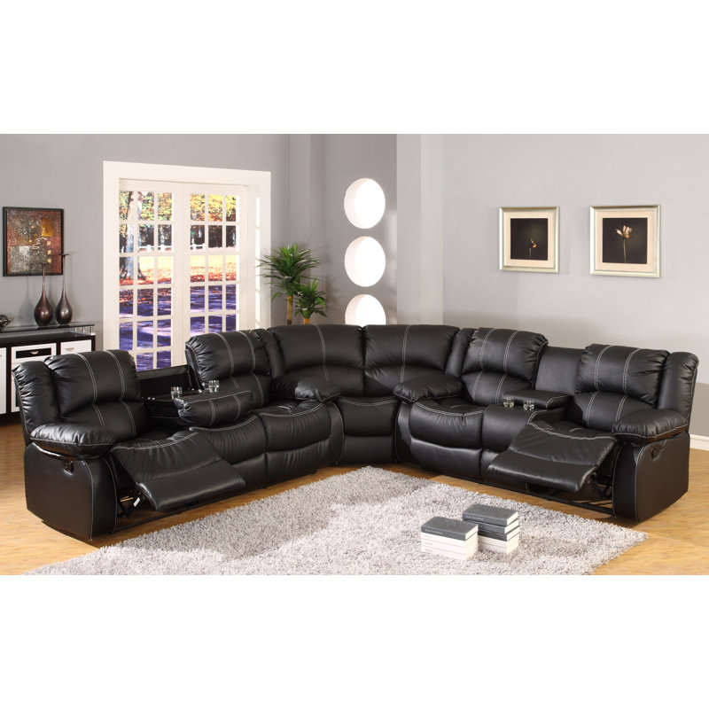 Sf3591 3 Piece Sectional With Four Manual Recliners