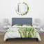Détail de bambou vert foncé II - ensemble de housse de couette traditionnel - microfibre de polyester-66393219