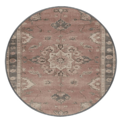 Machine Washable Overdyed Gray Area Rug