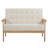 2-Seater Modern Sofa with Button Tufting, Solid Pine Wood Frame & Soft Fabric, Compact Loveseat for Living Room, Apartment, Dorm-1432645787
