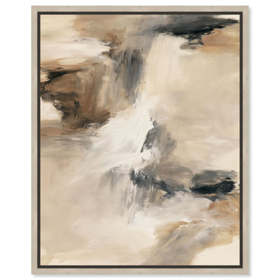 Tableau sur toile encadrée Desert Gale II, style bohème, par Art Remedy, cadre en chêne naturel, 40 x 50 cm