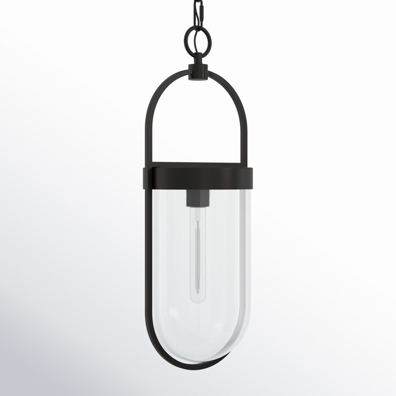 1 - Light Single Pendant, Aged Iron, 31.125" H x 10.75" W x 11.5" D