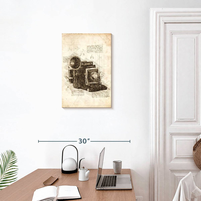 Laelle Old Camera Blueprint, 24" H x 16" W