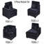 Ensemble de canapé modulaire de style contemporain 6 pièces Canapé