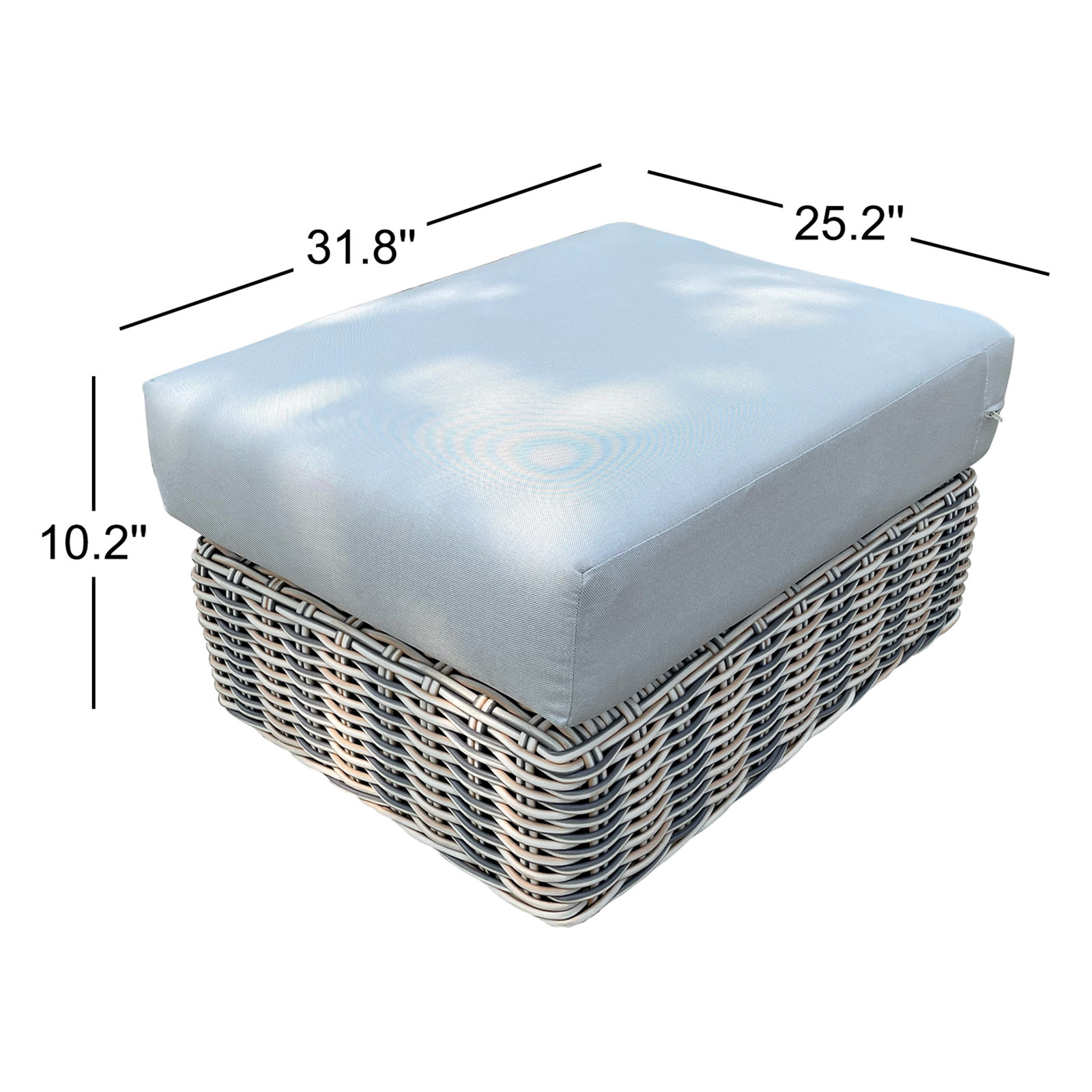 Sommer Outdoor Ottoman with Cushion