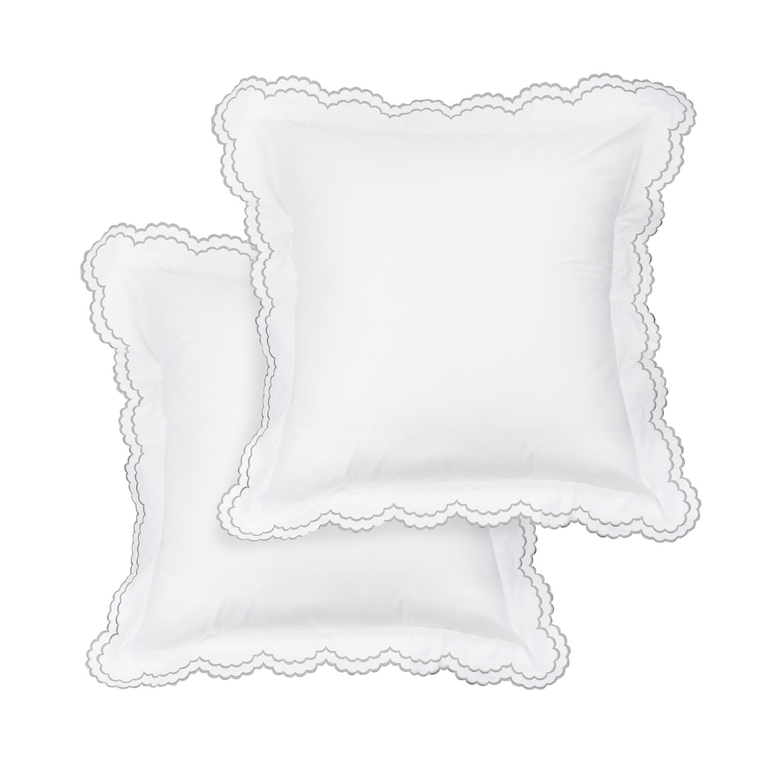 Berrada Cotton Shams, Gray