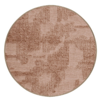 Machine Washable Abstract Brown Area Rug