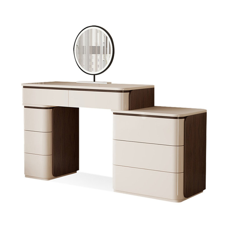 Makeup Vanity with Light mirror,8 drawers