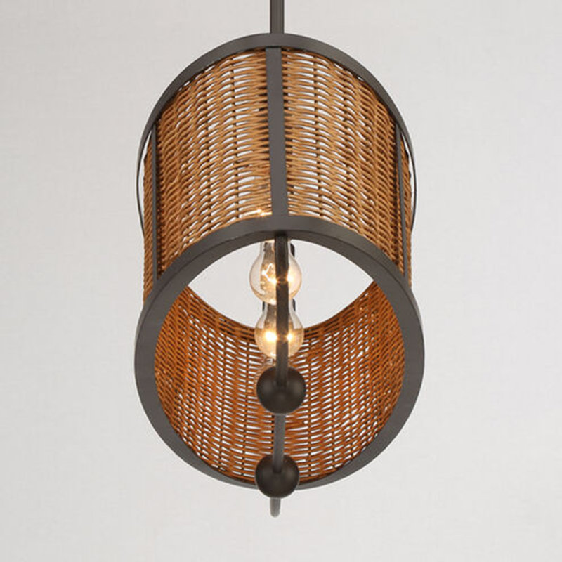 Lustre cylindrique unique à 4 lumières Comparelli, Bronze foncé