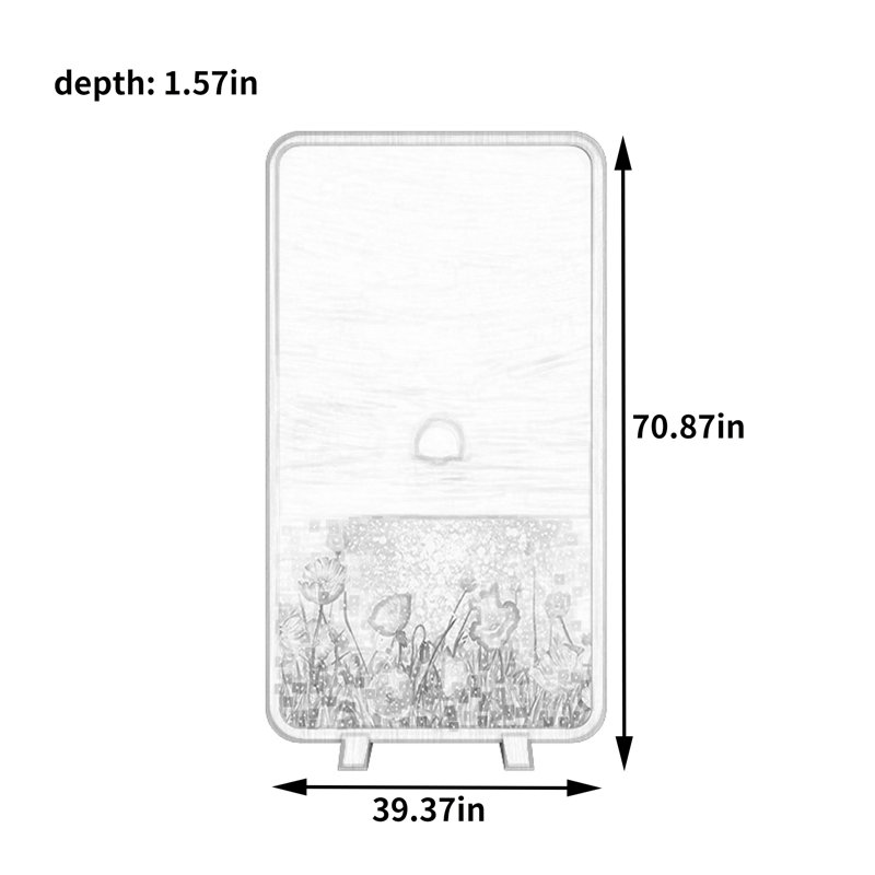 Grennan, 70.87" H x 39.37" W x 1.57" D
