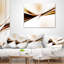 Dynamic Golden Waves - Coussin imprimé abstrait-29366527-29366530